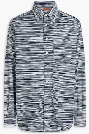 Missoni Space-dyed cotton-jersey shirt - Blue