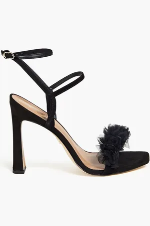 Sam Edelman Leilani ruffled tulle and suede sandals