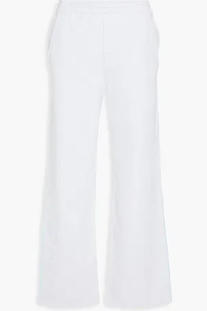 Acne Studios French cotton-terry wide-leg pants - Blue