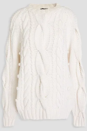 Dolce & Gabbana Cable-knit cashmere sweater - White
