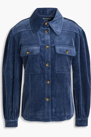 Antik Batik Tilda cotton-blend corduroy shirt - Blue