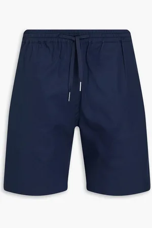 Sandro Cotton-blend twill shorts - Blue