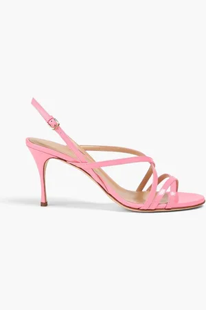 Sergio Rossi Patent-leather slingback sandals - Pink