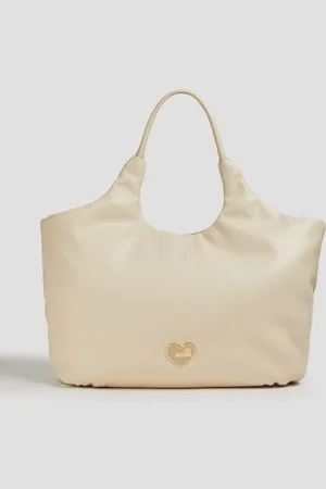 Moschino Padded faux leather tote - White