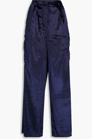 Loulou Studio Luli velvet wide-leg pants - Blue