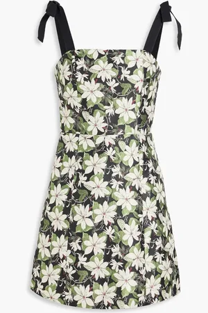 ALICE+OLIVIA Alice Olivia - Gathered floral-jacquard mini dress