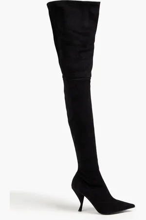 Sergio Rossi Stretch-suede thigh boots