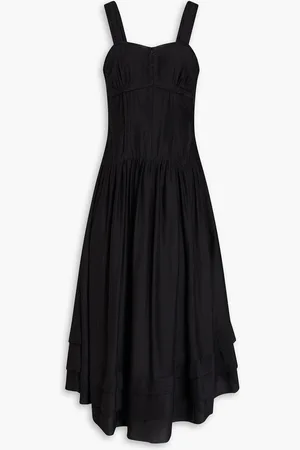ULLA JOHNSON Faye cotton and silk-blend voile midi dress