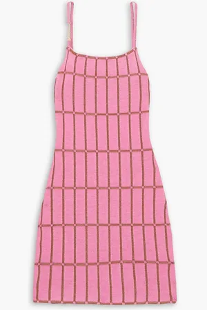 Jacquemus Malha embellished jacquard-knit mini dress