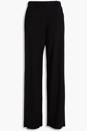 Giorgio Armani Wool-blend crepe wide-leg pants