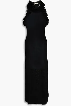 ZIMMERMANN Ruffled knitted midi dress