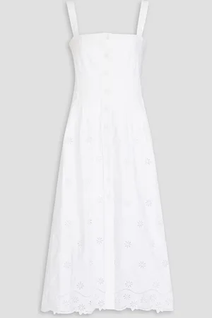 Chloé Broderie anglaise cotton midi dress