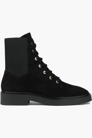 Stuart Weitzman Henley lace-up suede ankle boots