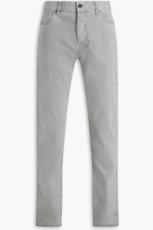 James Perse Brushed stretch-cotton twill pants