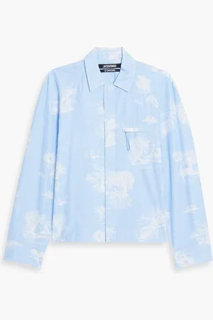Jacquemus Criollo printed seersucker shirt - Blue