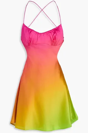 Retrofete Josefine open-back dégradé silk-blend satin mini dress