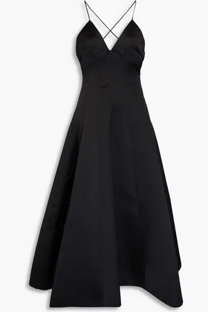 Serafini Pleated twill midi dress