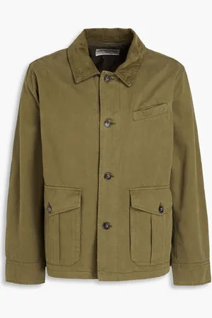 OFFICINE GENERALE Cotton-twill field jacket - Green