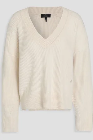RAG&BONE Pierce ribbed cashmere sweater - White