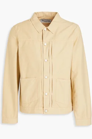 OFFICINE GENERALE Pleated cotton-twill jacket - Neutral