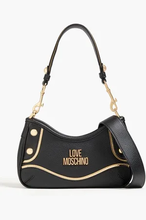 Moschino Studded pebbled-leather shoulder bag