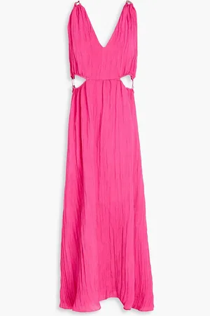Maje Cutout embellished crepon midi dress