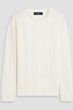 Arch4 Coombe ribbed pointelle-knit cashmere sweater - White
