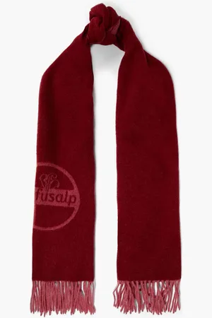 Fusalp Jacquard-knit wool scarf - Purple