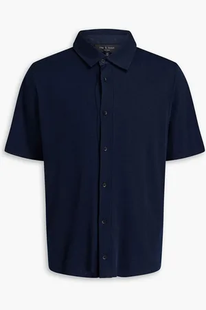 RAG&BONE Dalton cotton-jersey shirt - Blue
