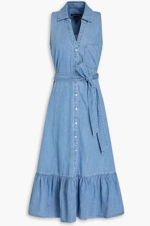 VERONICA BEARD Edwina denim midi dress - Blue