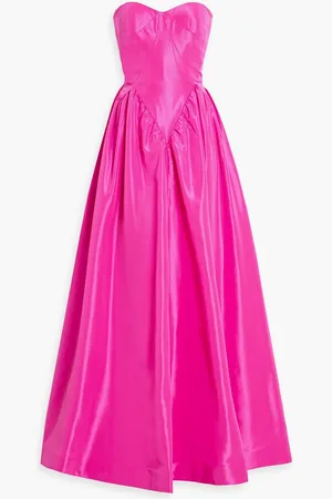 ZAC Zac Posen Strapless gathered taffeta gown - Pink