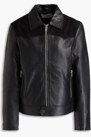 Deadwood Suede-trimmed leather jacket