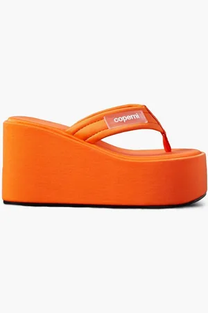 COPERNI Logo-appliquéd neoprene wedge flip flops