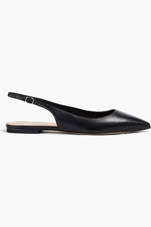 Stuart Weitzman Mara leather slingback point-toe flats