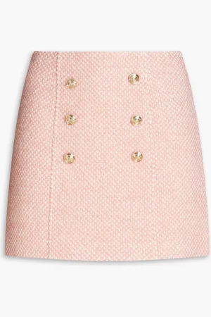Maje Tweed mini skirt - Pink