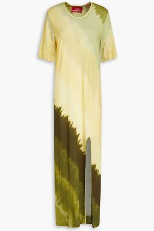 F.R.S For Restless Sleepers Muse tie-dyed jersey maxi dress - Green