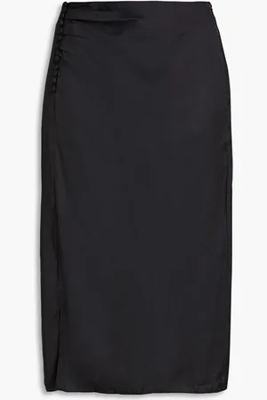Bash Jupe Matthews ruched satin skirt
