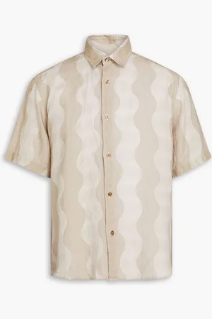 Frescobol Carioca Castro printed linen shirt - Neutral