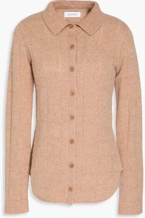 NAADAM Pointelle-knit cashmere cardigan - Neutral