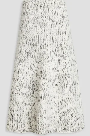 Joseph Wool-blend midi skirt - White