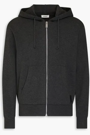 Sandro Knitted zip-up hoodie - Gray