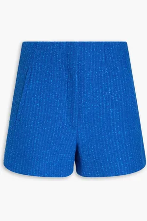 VERONICA BEARD Jazmin cotton-blend tweed shorts - Blue