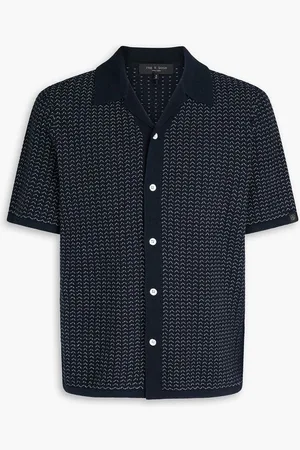 RAG&BONE Avery cotton-blend jacquard shirt - Blue