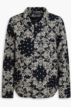 OFFICINE GENERALE Paisley-print cotton-twill jacket - Blue