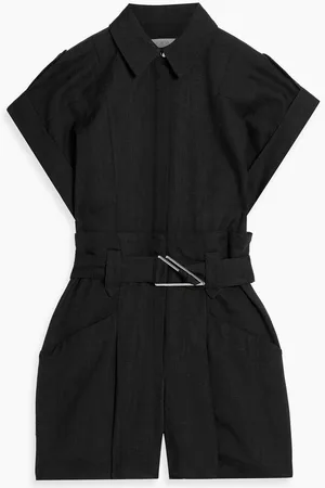 IRO Dorellia belted woven playsuit