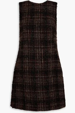 Dolce & Gabbana Bouclé-tweed mini dress - Brown