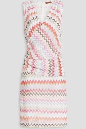 Missoni Wrap-effect crochet-knit cotton-blend mini dress