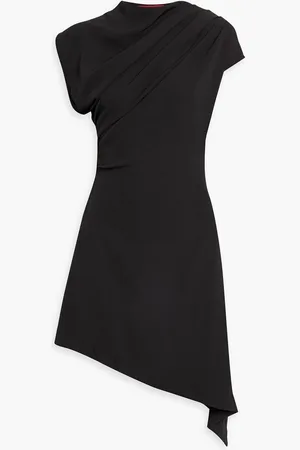 Halston Heritage Perri asymmetric stretch-crepe dress