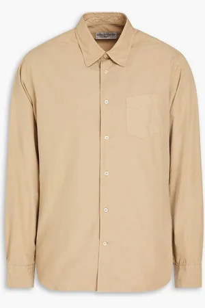 OFFICINE GENERALE Cotton-poplin shirt - Neutral