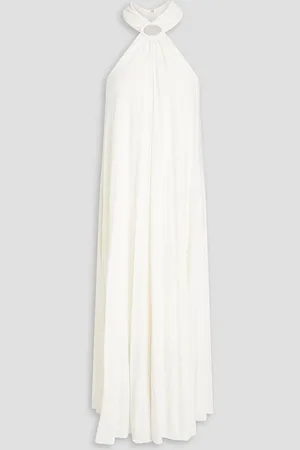 Halston Heritage Karsyn ring-embellished jersey midi dress